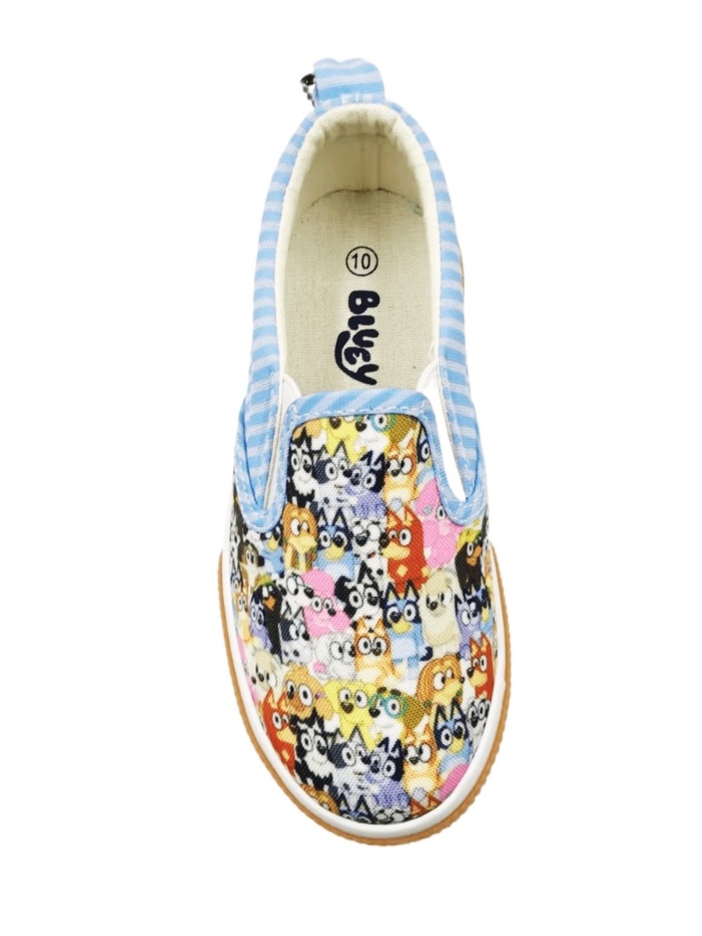 Bluey Toddler Unisex Blue Slip On Sneakers Size 10T NWT - Picture 3 of 5